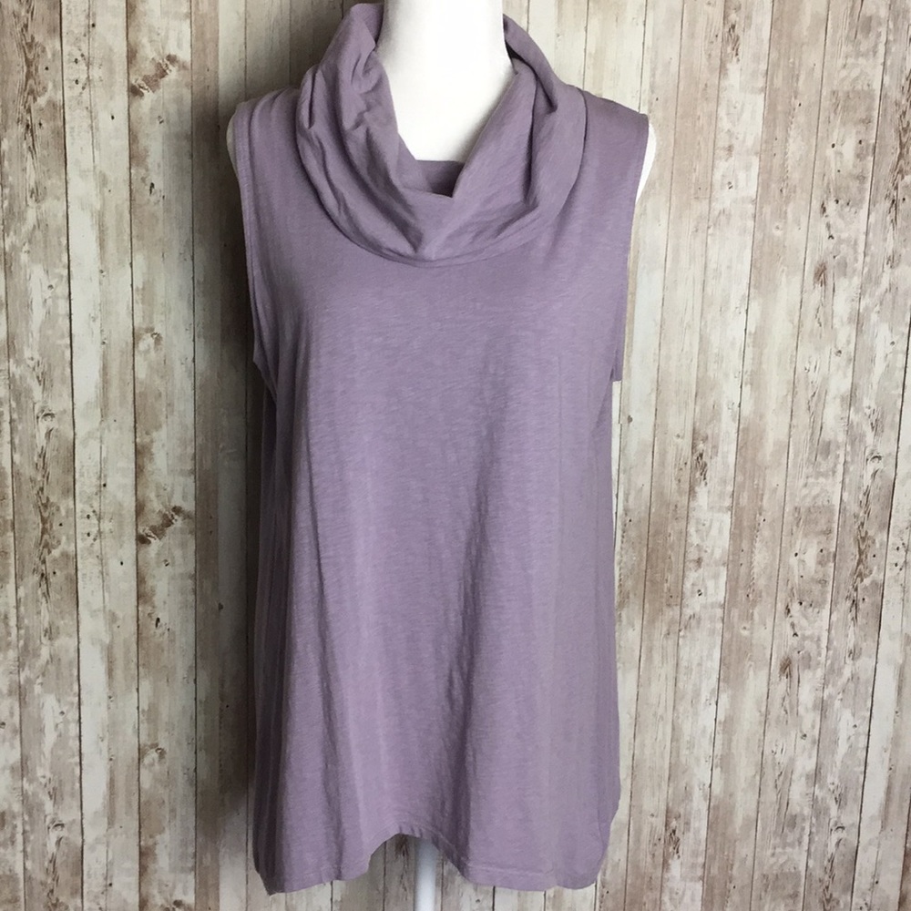 Soft Surroundings Lavender Cowl Neck Tunic Sz L